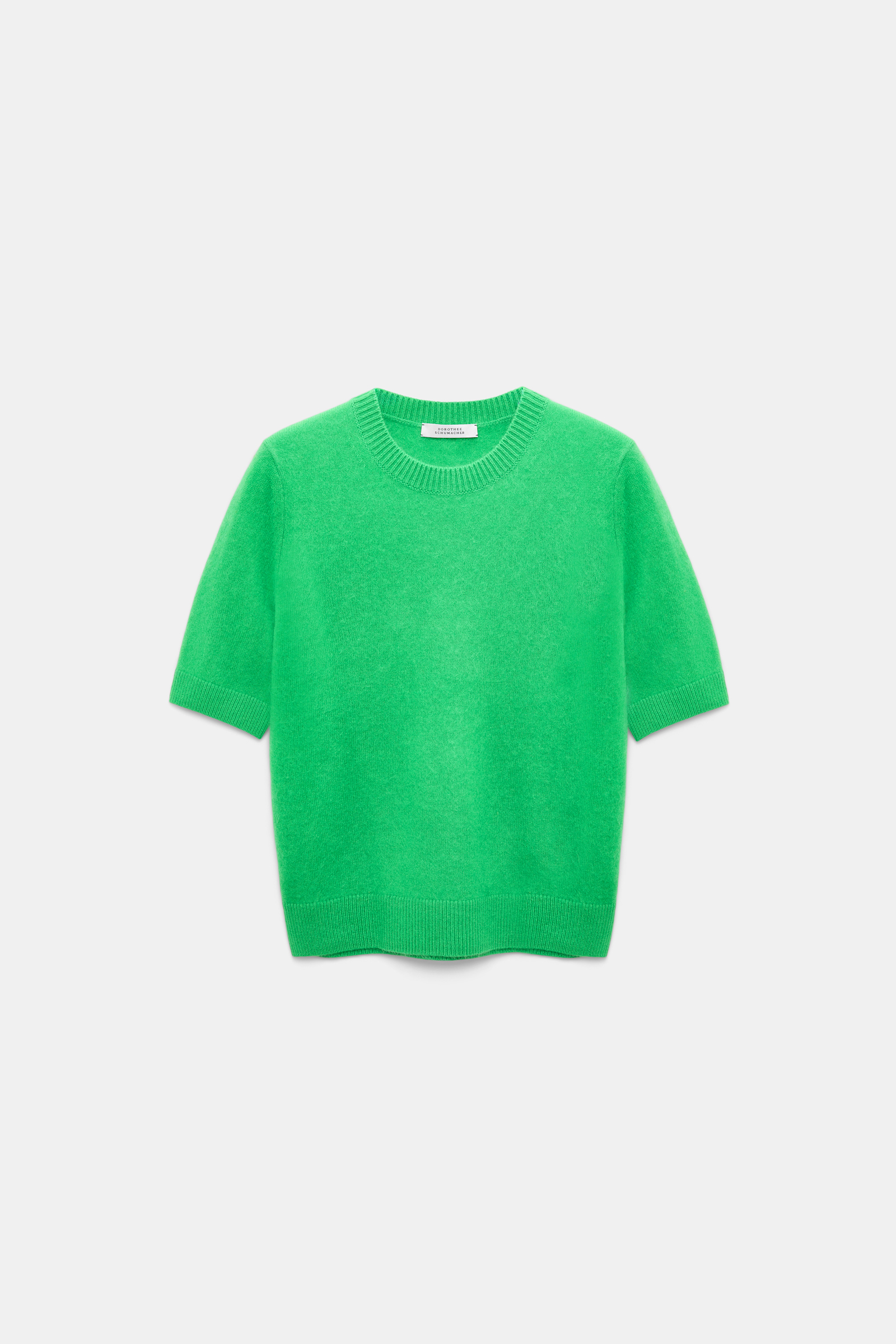 Dorothee Schumacher Merino-cashmere half sleeve pullover wasabi