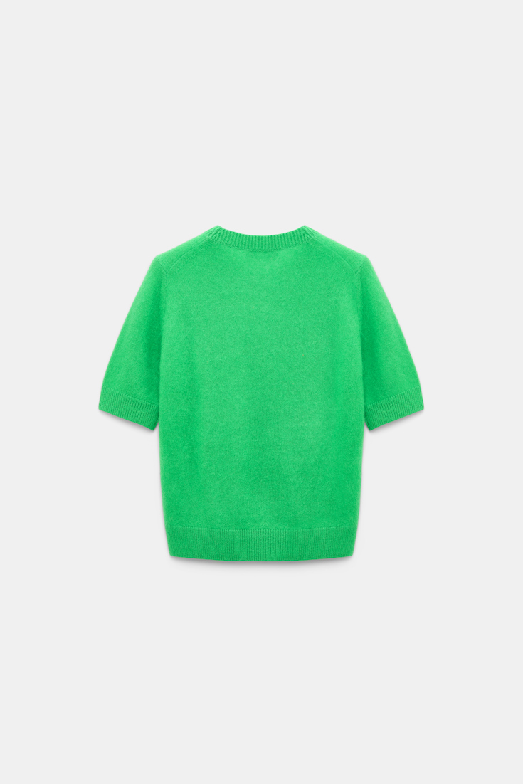Dorothee Schumacher Merino-cashmere half sleeve pullover wasabi