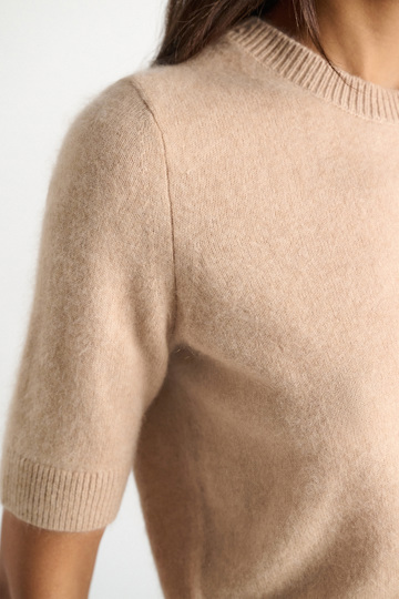 Dorothee Schumacher Pullover mit kurzen Ärmeln aus Merino und Kaschmir make up