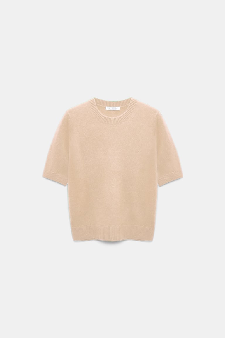 Dorothee Schumacher Pullover mit kurzen Ärmeln aus Merino und Kaschmir make up