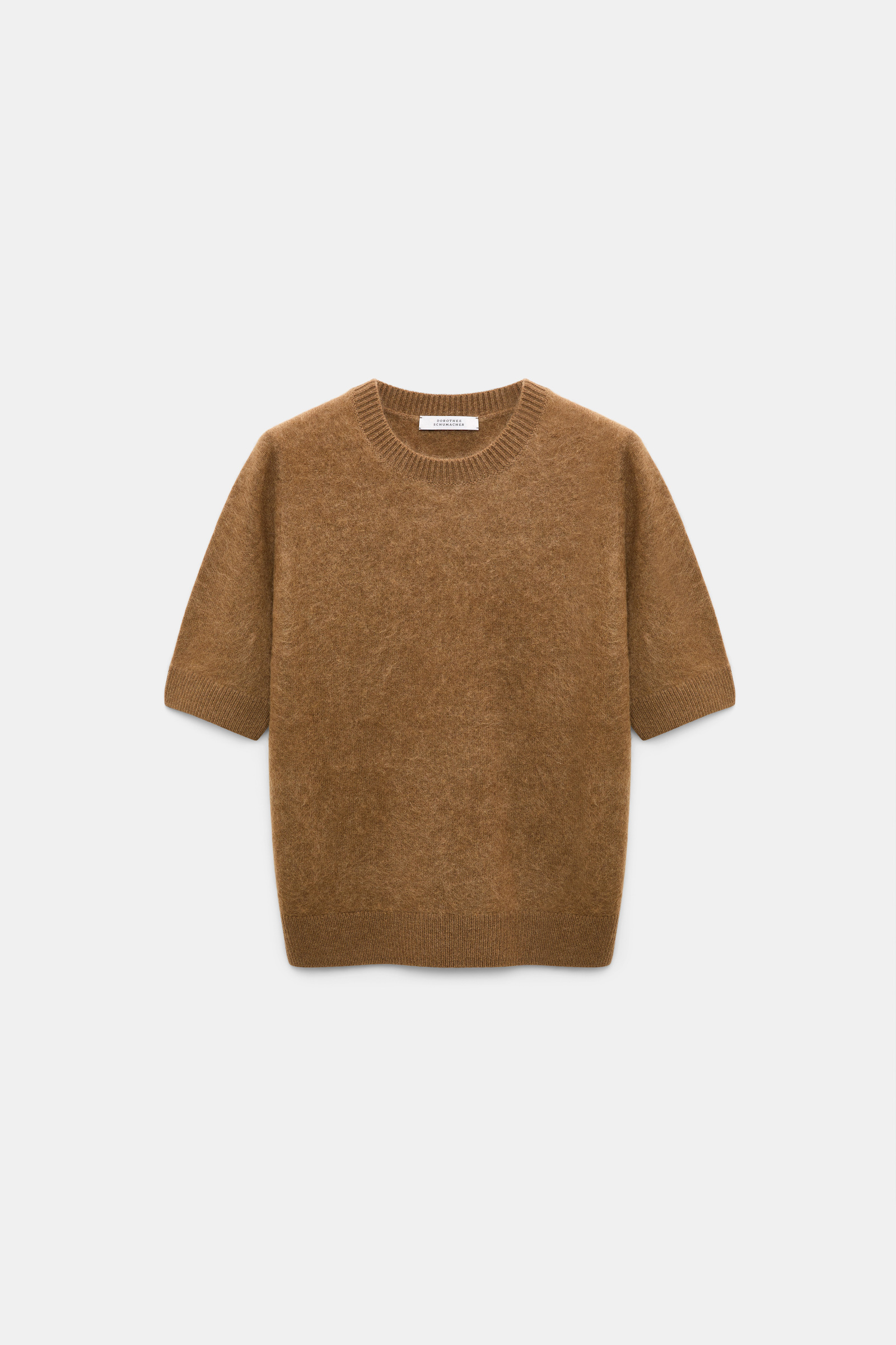Dorothee Schumacher Merino-cashmere half sleeve pullover porcini