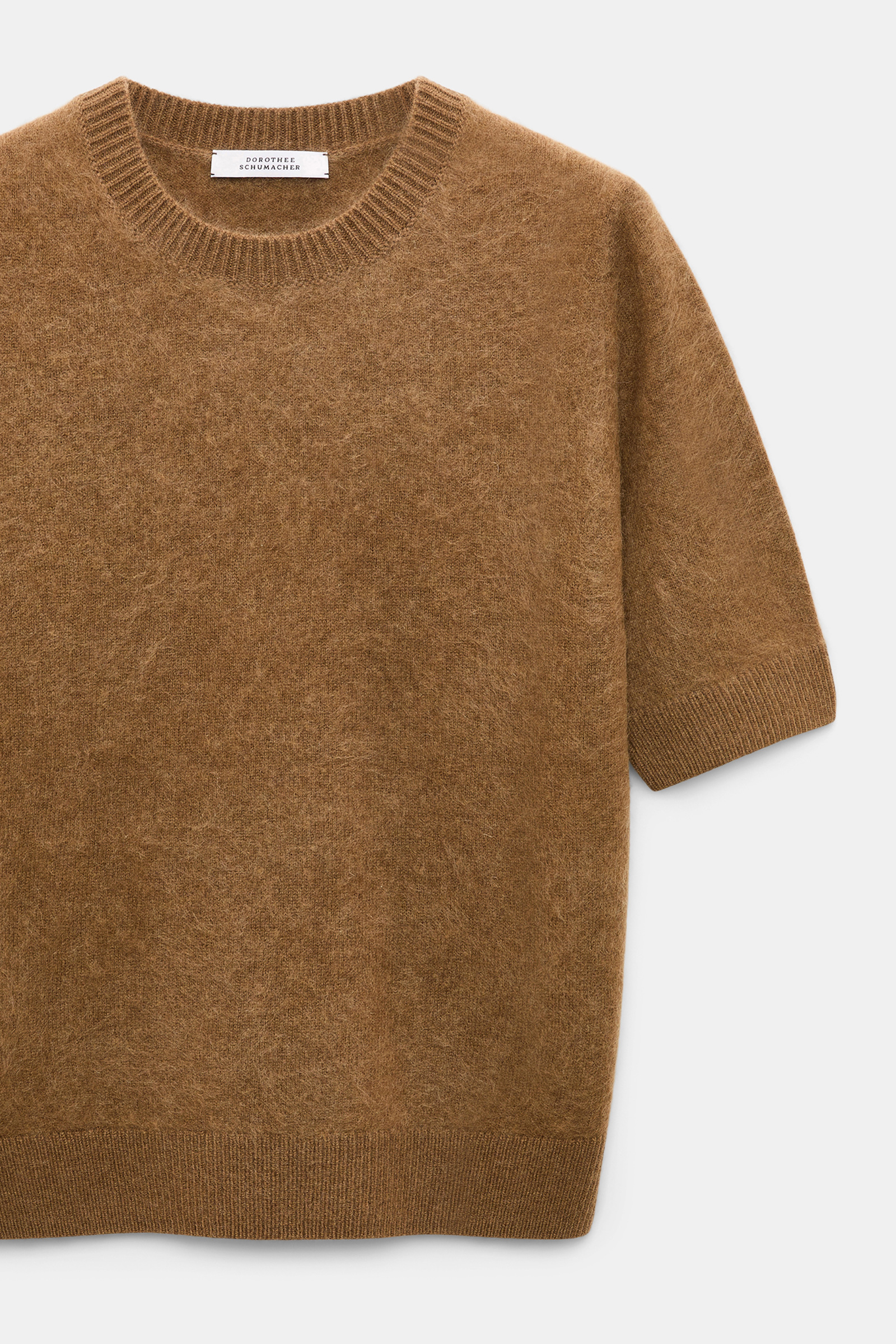 Dorothee Schumacher Merino-cashmere half sleeve pullover porcini