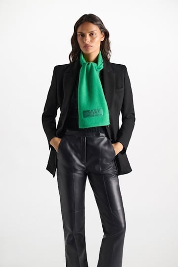 Dorothee Schumacher Merino-cashmere scarf wasabi
