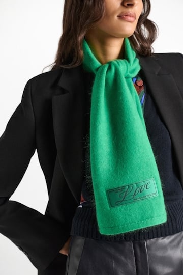 Dorothee Schumacher Merino-cashmere scarf wasabi