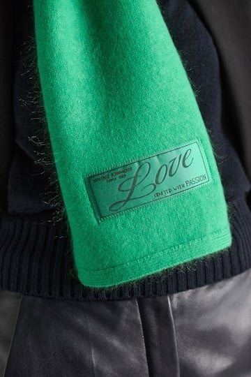 Dorothee Schumacher Merino-cashmere scarf wasabi