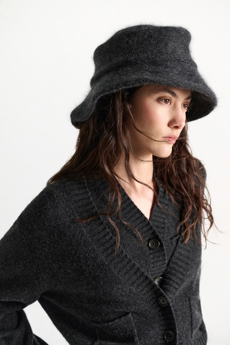 Dorothee Schumacher Hut aus Merino und Kaschmir anthra melange