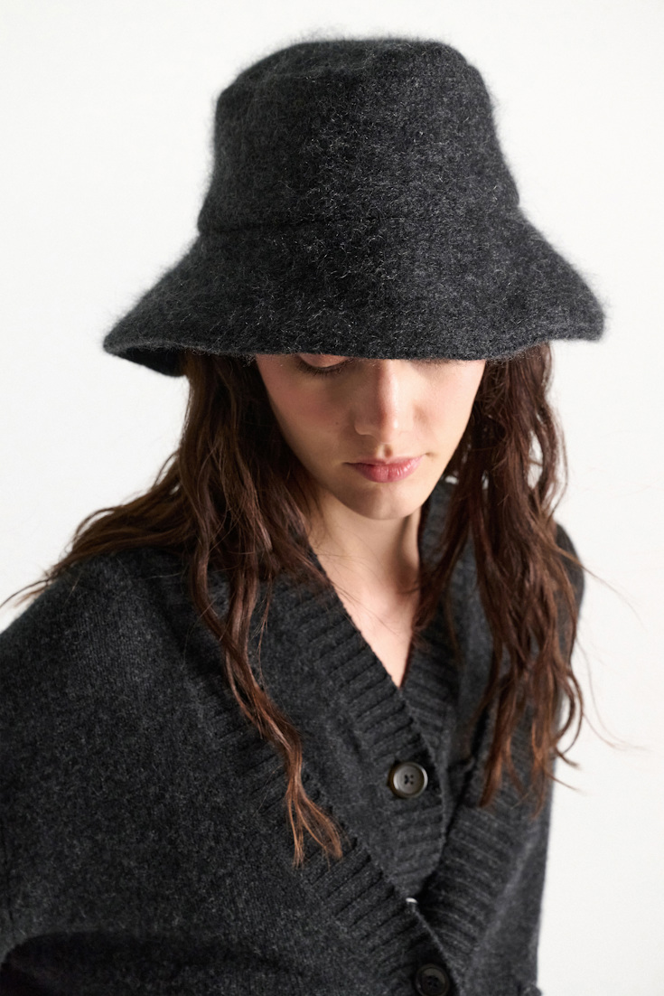 Dorothee Schumacher Hut aus Merino und Kaschmir anthra melange