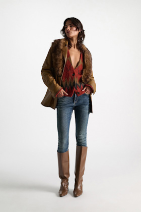 Dorothee Schumacher Merino-cashmere argyle V-neck cardigan argyle brick