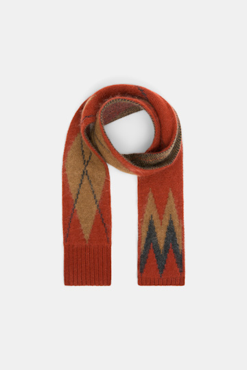 Dorothee Schumacher Schal mit Argyle-Muster aus Merino und Kaschmir argyle brick