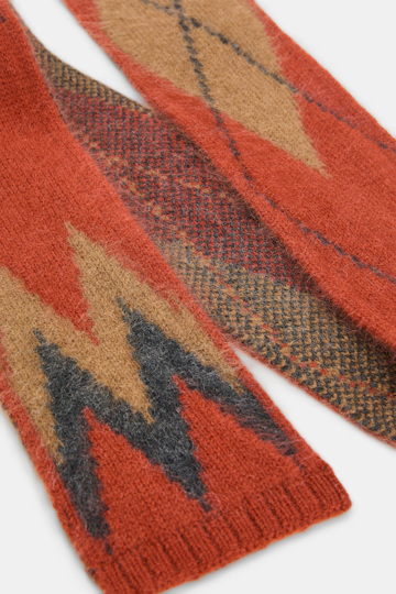Dorothee Schumacher Schal mit Argyle-Muster aus Merino und Kaschmir argyle brick