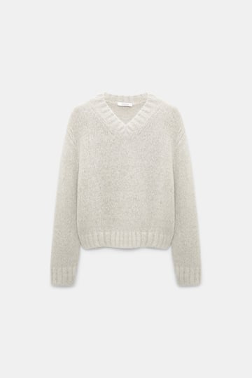 Dorothee Schumacher Cashmere V-neck pullover champignon