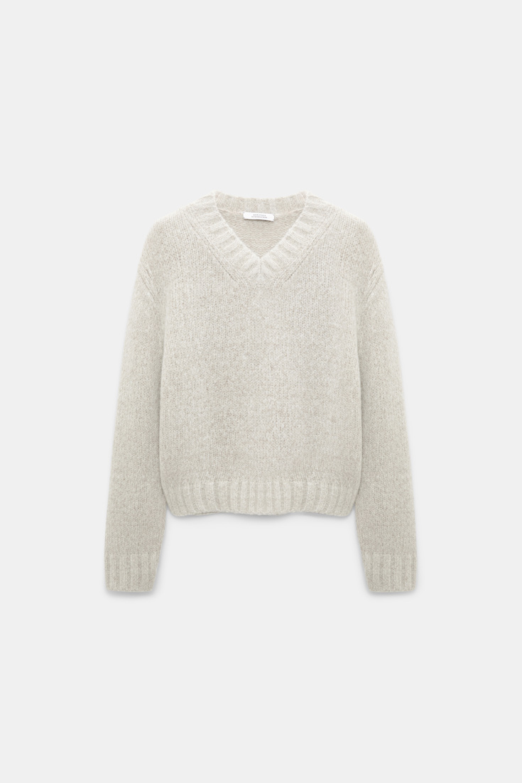 Dorothee Schumacher Cashmere V-neck pullover champignon