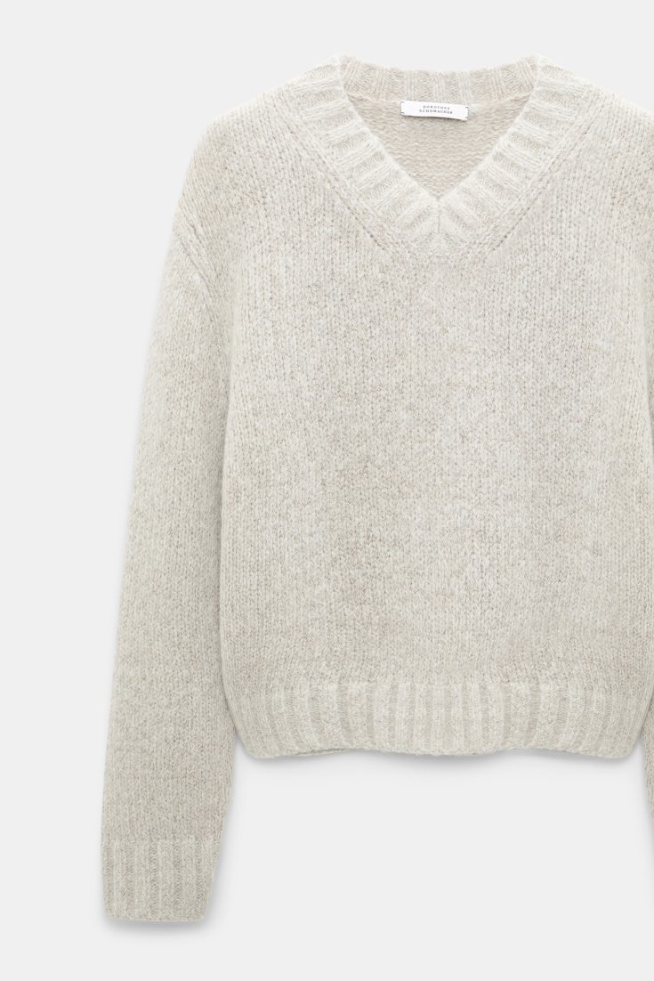 Dorothee Schumacher Cashmere V-neck pullover champignon