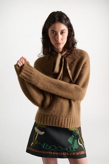 Dorothee Schumacher Cashmere V-neck pullover porcini