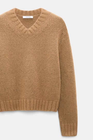 Dorothee Schumacher Cashmere V-neck pullover porcini
