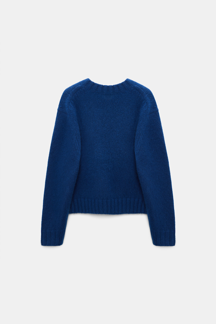 Dorothee Schumacher Pullover mit V-Ausschnitt aus Kaschmir ocean blue