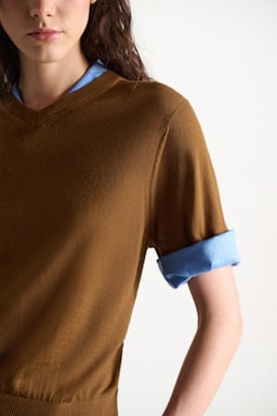 Dorothee Schumacher Pullover im Layering-Look aus extrafeinem Merino forest honey patch