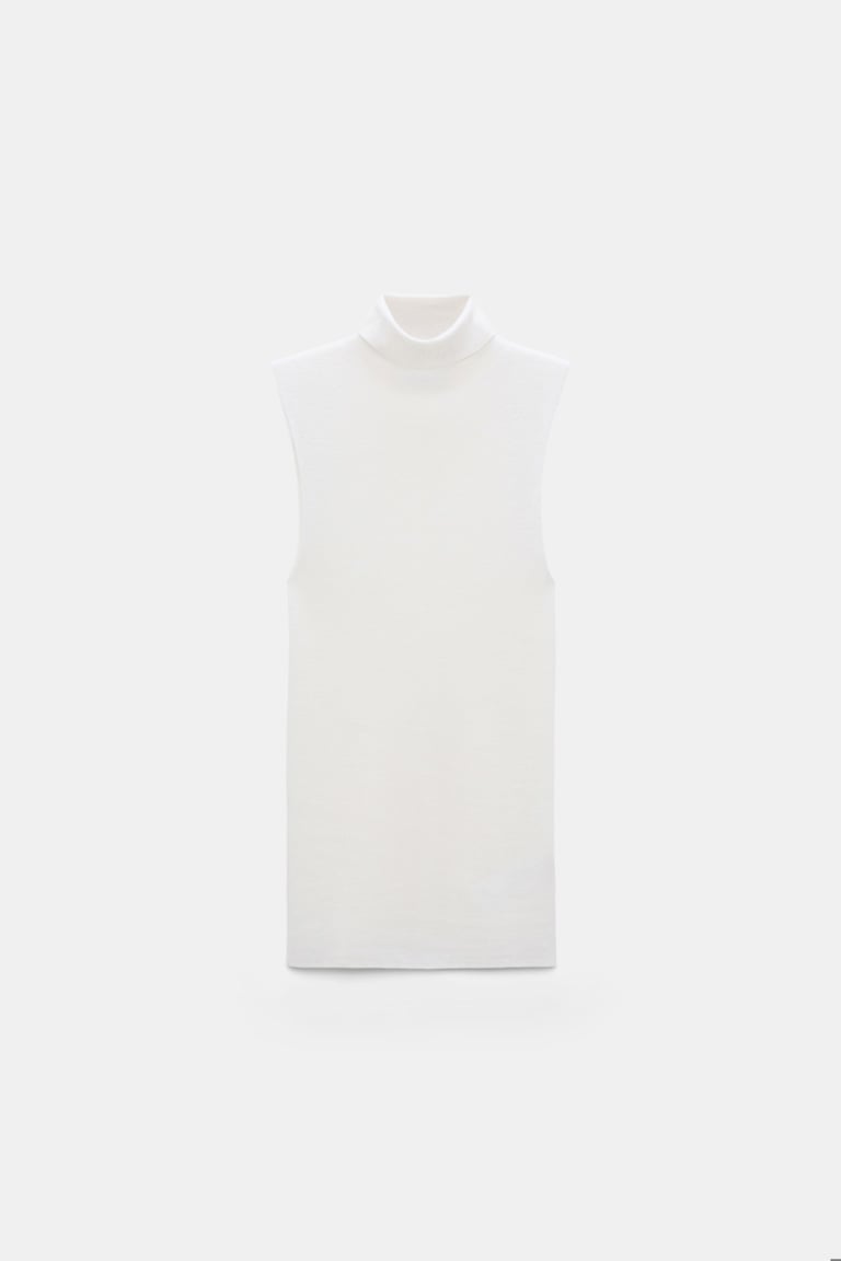 Dorothee Schumacher Top mit Rollkragen aus extrafeinem Merino camellia white