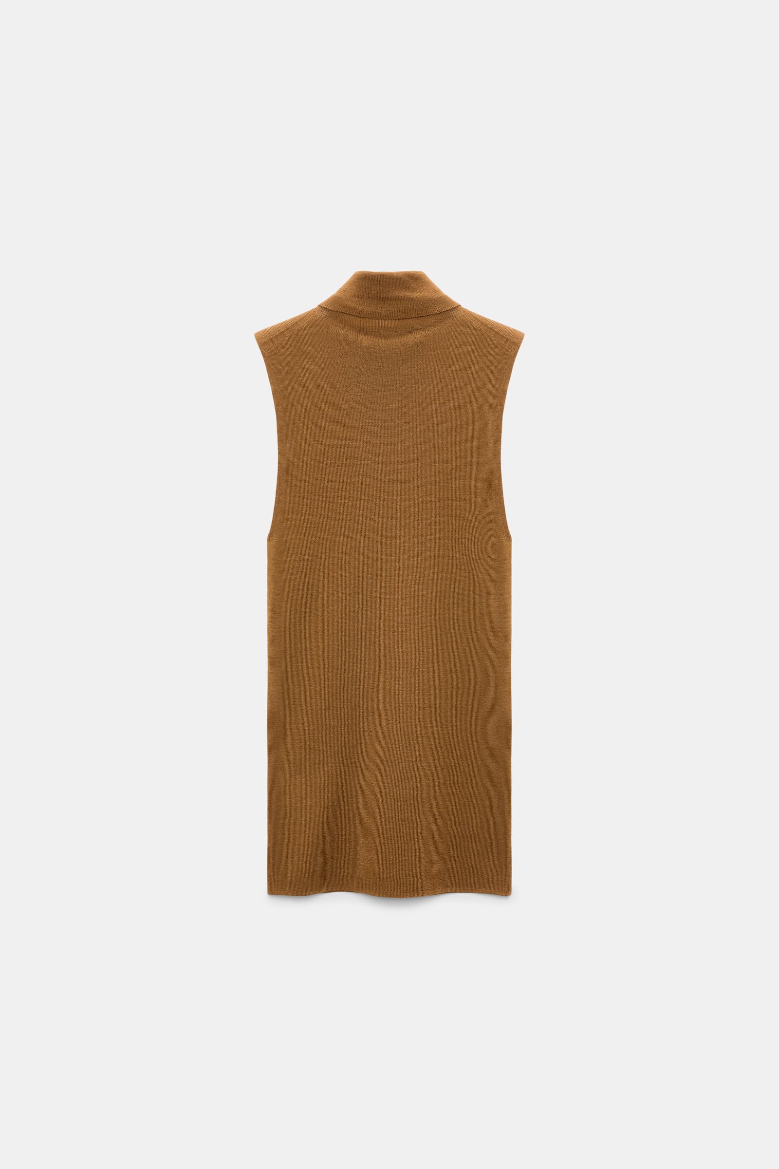 Dorothee Schumacher Sleeveless turtleneck in extra fine Merino saffron