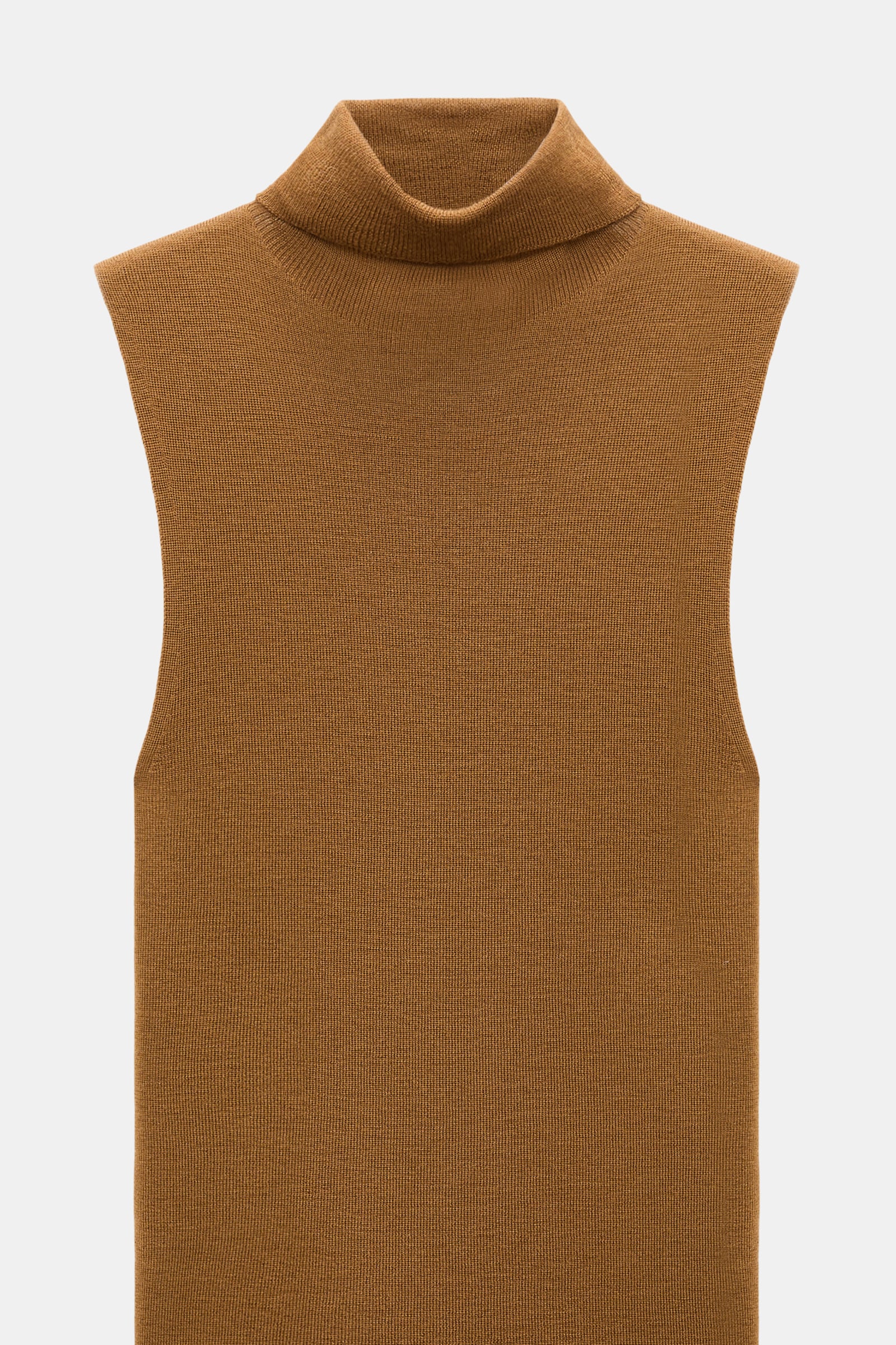 Dorothee Schumacher Sleeveless turtleneck in extra fine Merino saffron