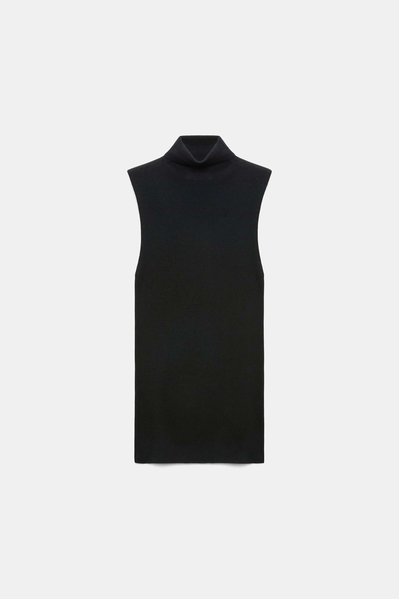 Dorothee Schumacher Sleeveless turtleneck in extra fine Merino black