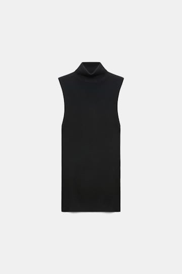 Dorothee Schumacher Sleeveless turtleneck in extra fine Merino black