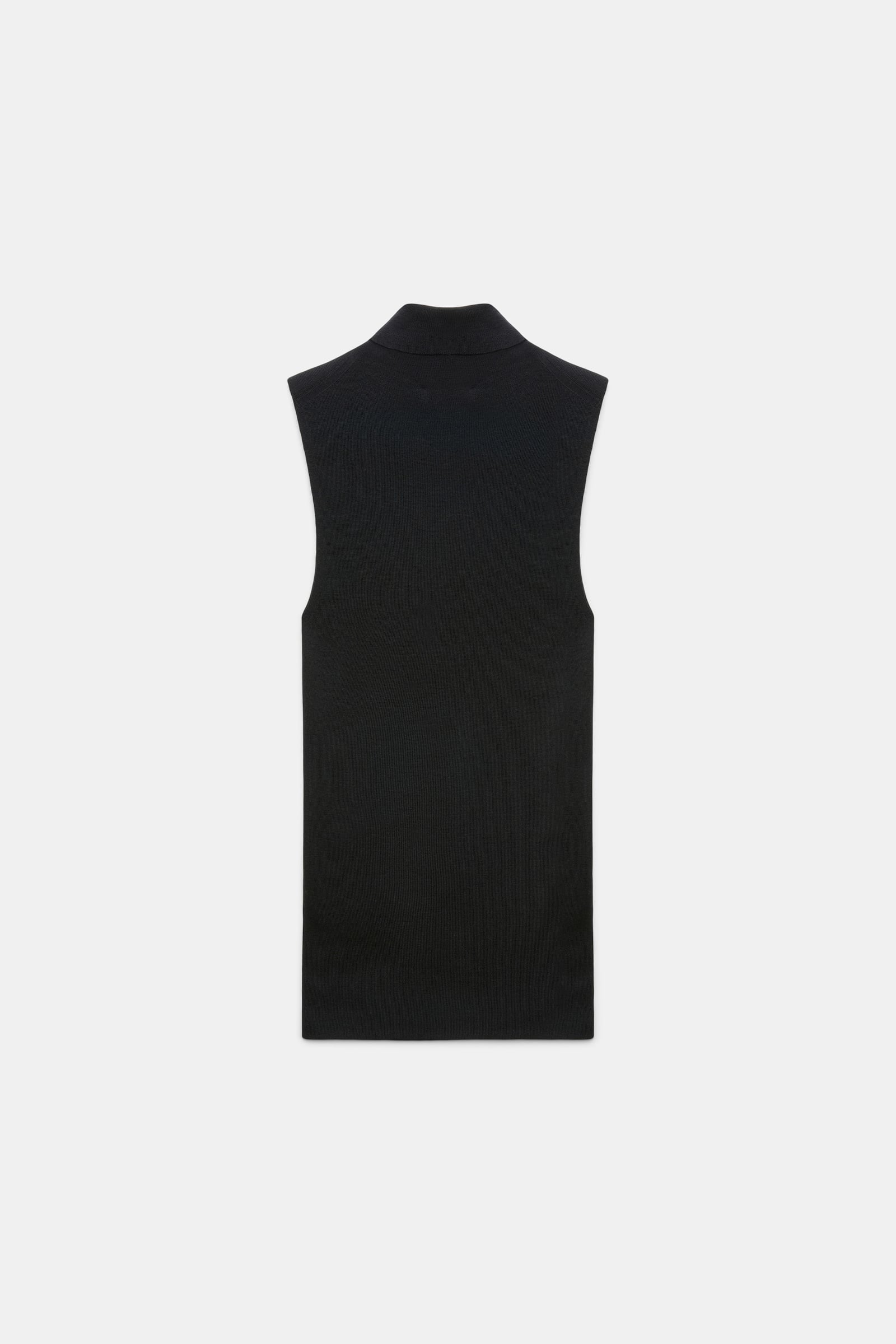 Dorothee Schumacher Sleeveless turtleneck in extra fine Merino black
