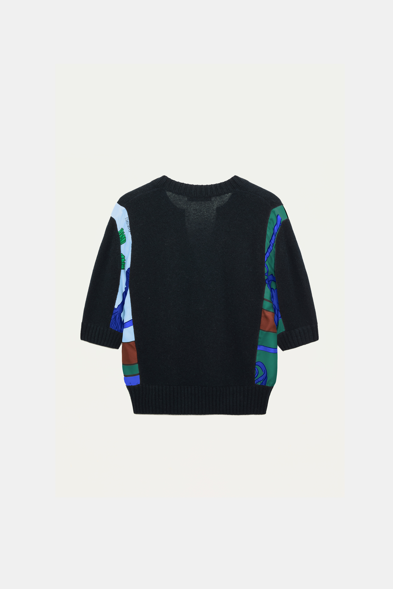 Dorothee Schumacher Pullover mit halbem Arm aus Merino und Kaschmir colorful ribbon scarf