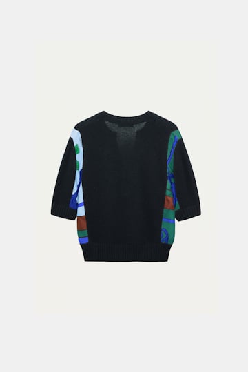 Dorothee Schumacher Pullover mit halbem Arm aus Merino und Kaschmir colorful ribbon scarf