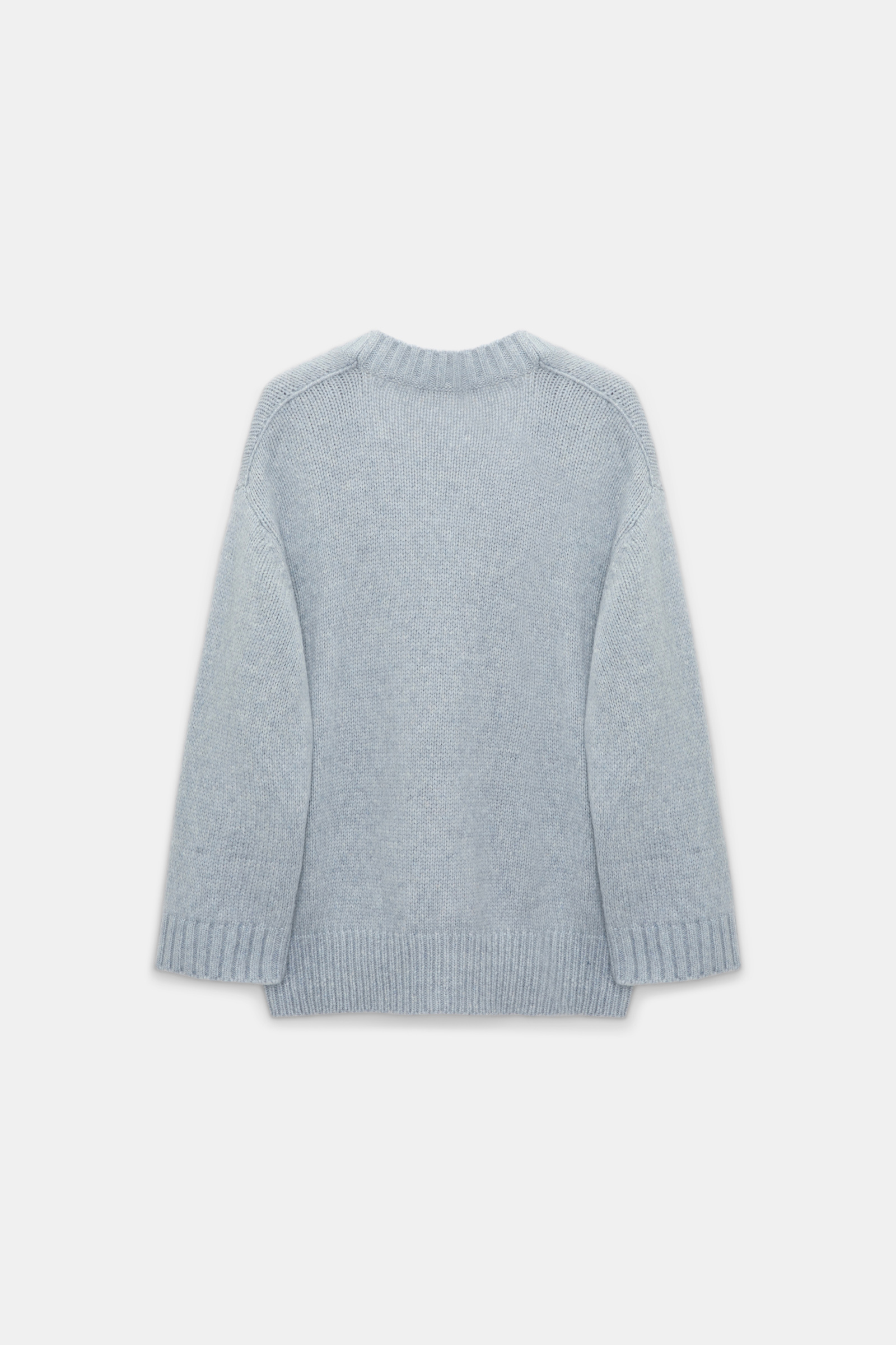 Dorothee Schumacher Cardigan mit V-Ausschnitt aus Merinowollmischung mit Baby Alpaka winter blue