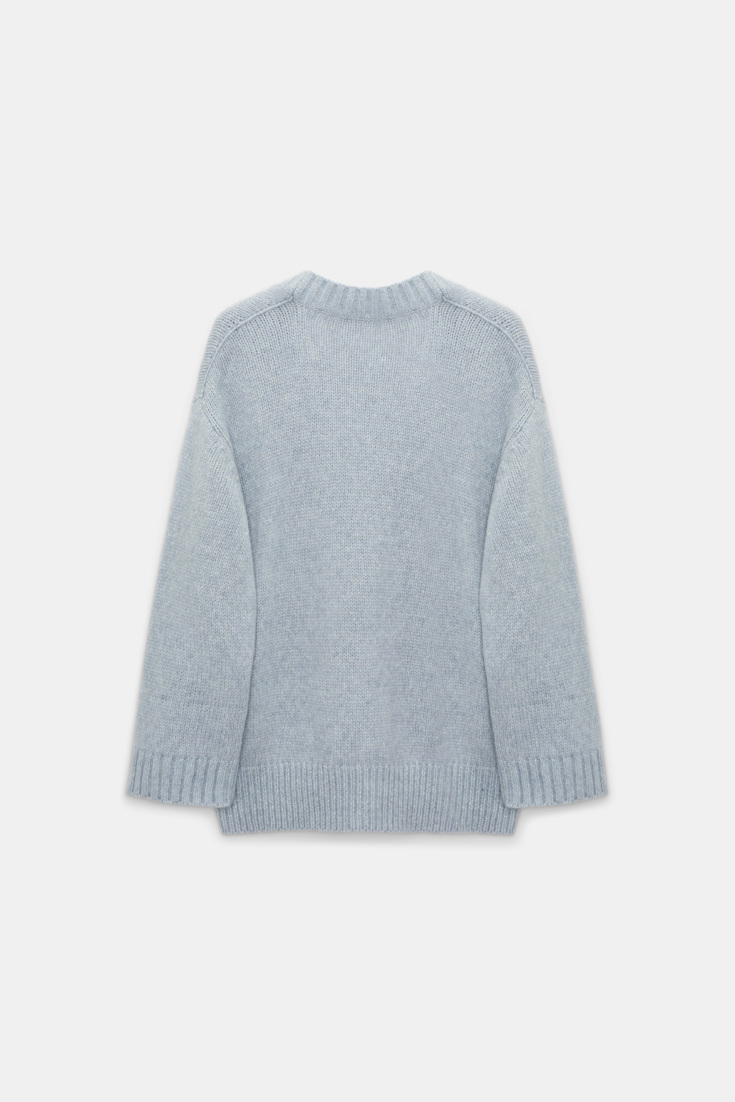 Dorothee Schumacher Cardigan mit V-Ausschnitt aus Merinowollmischung mit Baby Alpaka winter blue