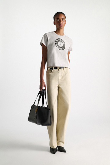 Dorothee Schumacher HI LOVE print T-shirt oyster grey