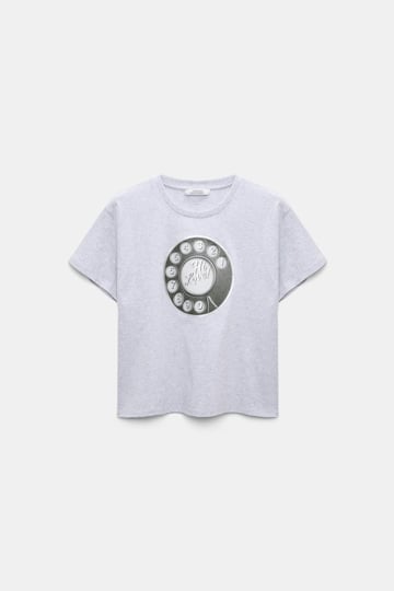 Dorothee Schumacher HI LOVE print T-shirt oyster grey
