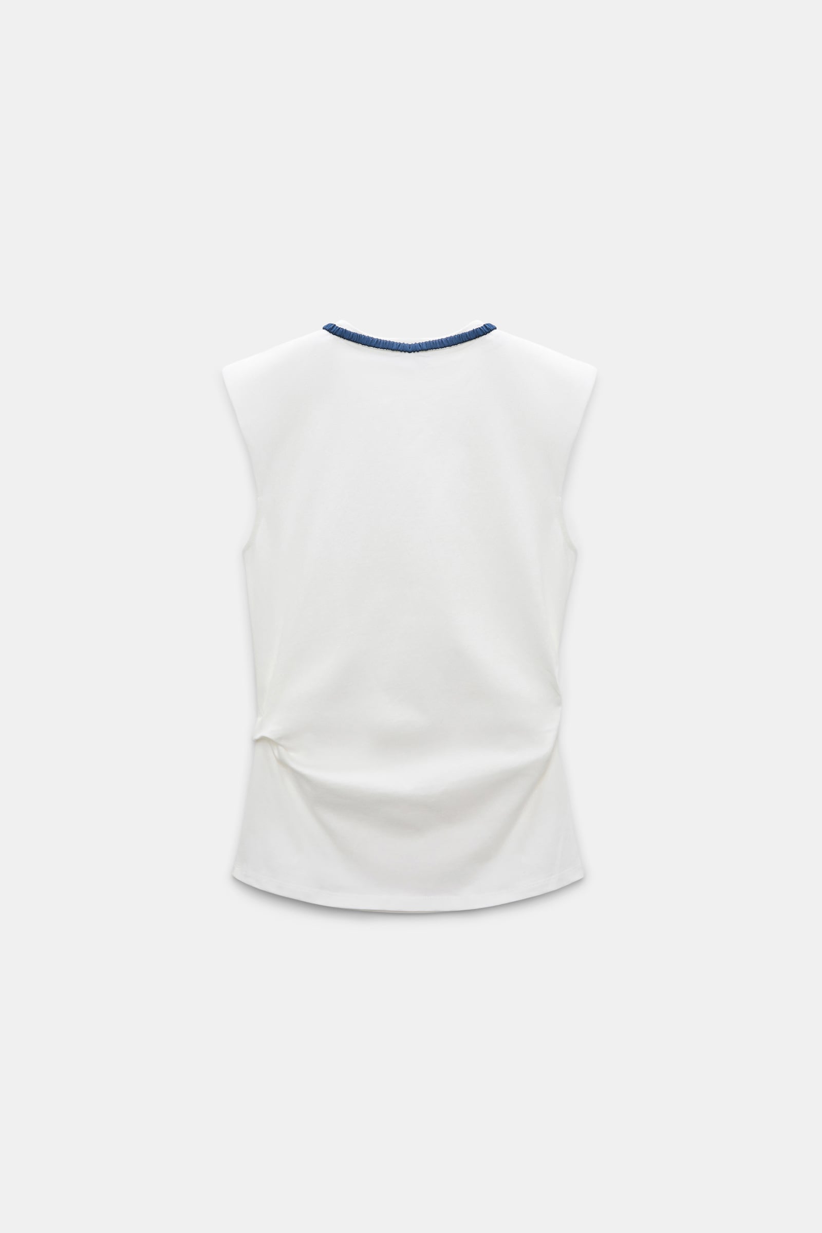 Dorothee Schumacher T-Shirt mit Grobstrickkragen aus Baumwolle ecru + satin