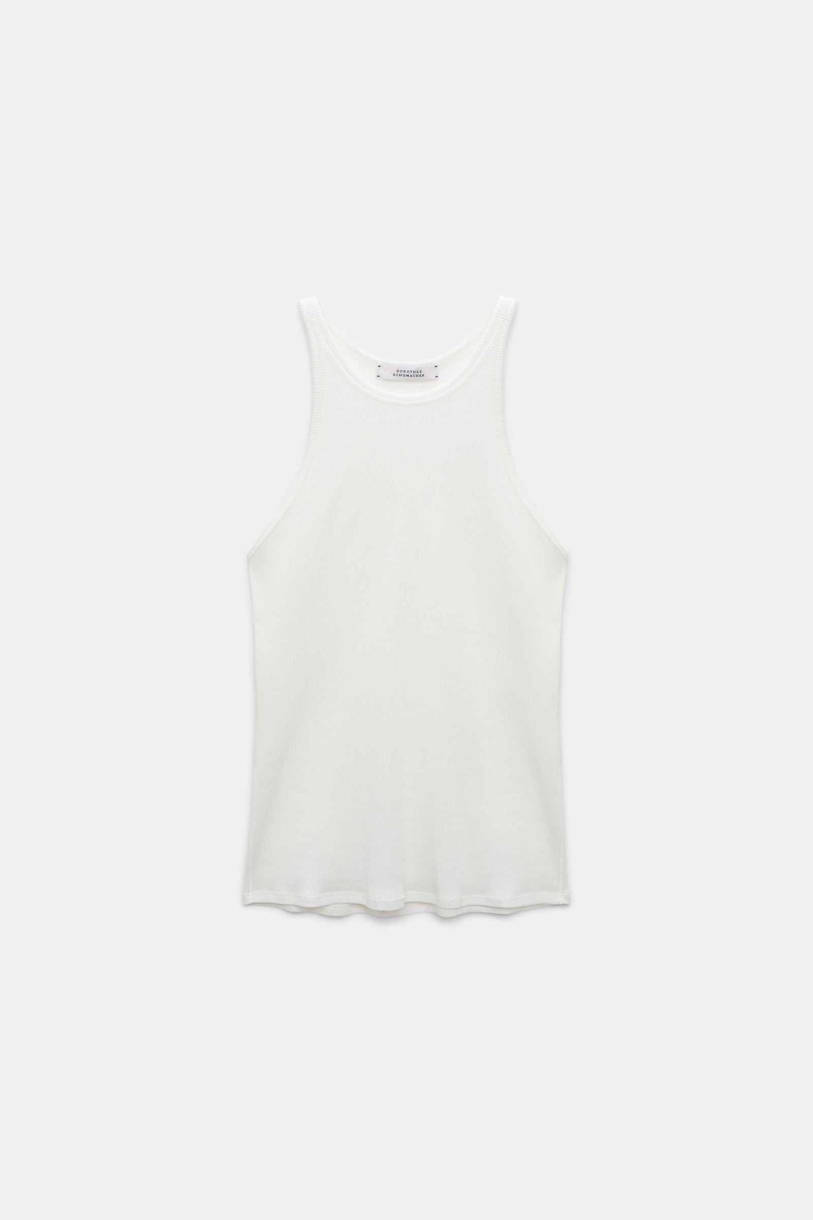 Dorothee Schumacher Rib knit cotton tank top pure white