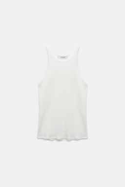 Dorothee Schumacher Rib knit cotton tank top pure white