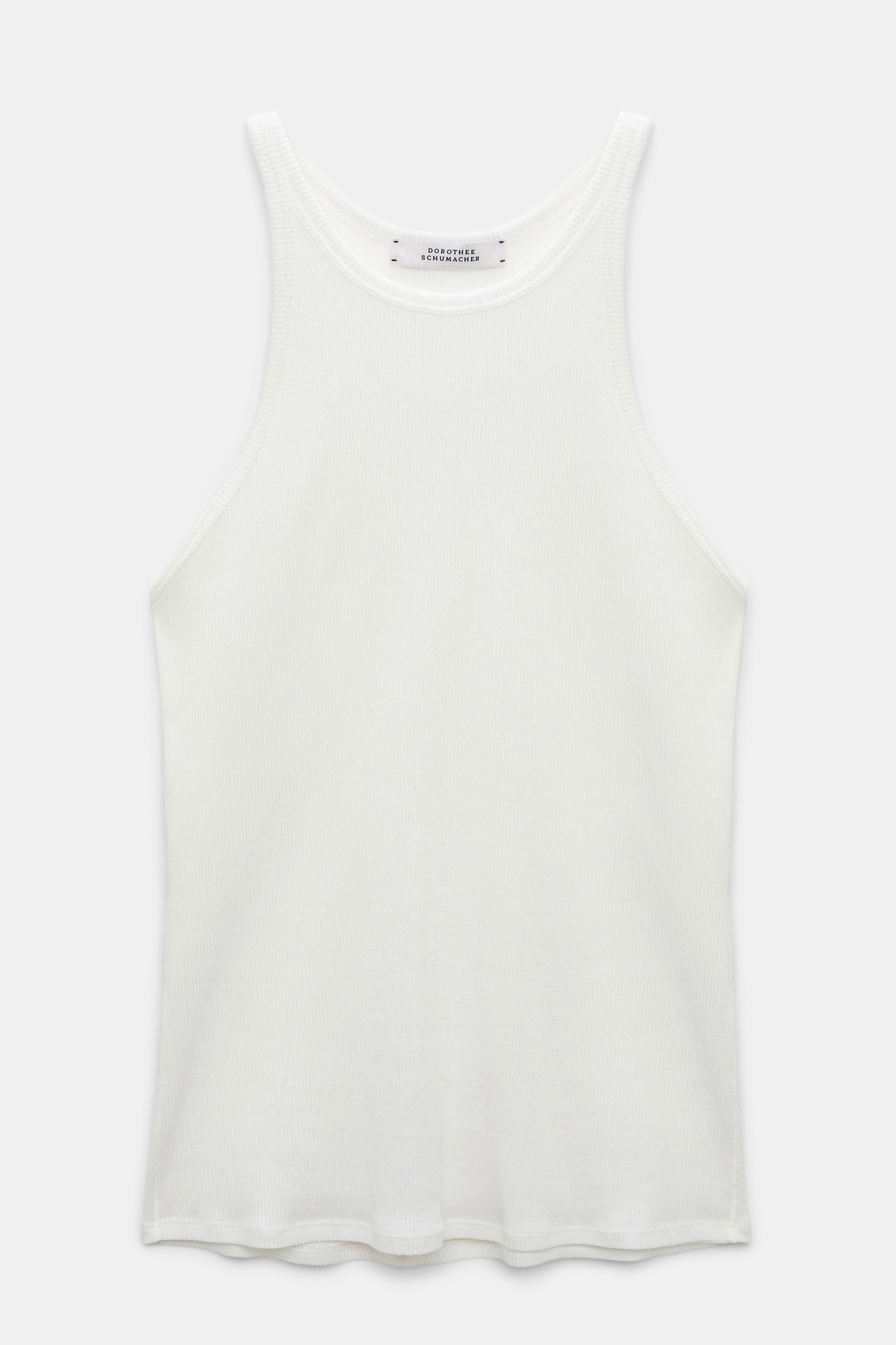 Dorothee Schumacher Rib knit cotton tank top pure white