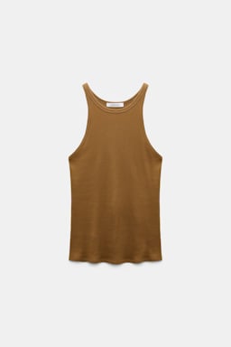 Dorothee Schumacher Rippentanktop aus Baumwolle porcini