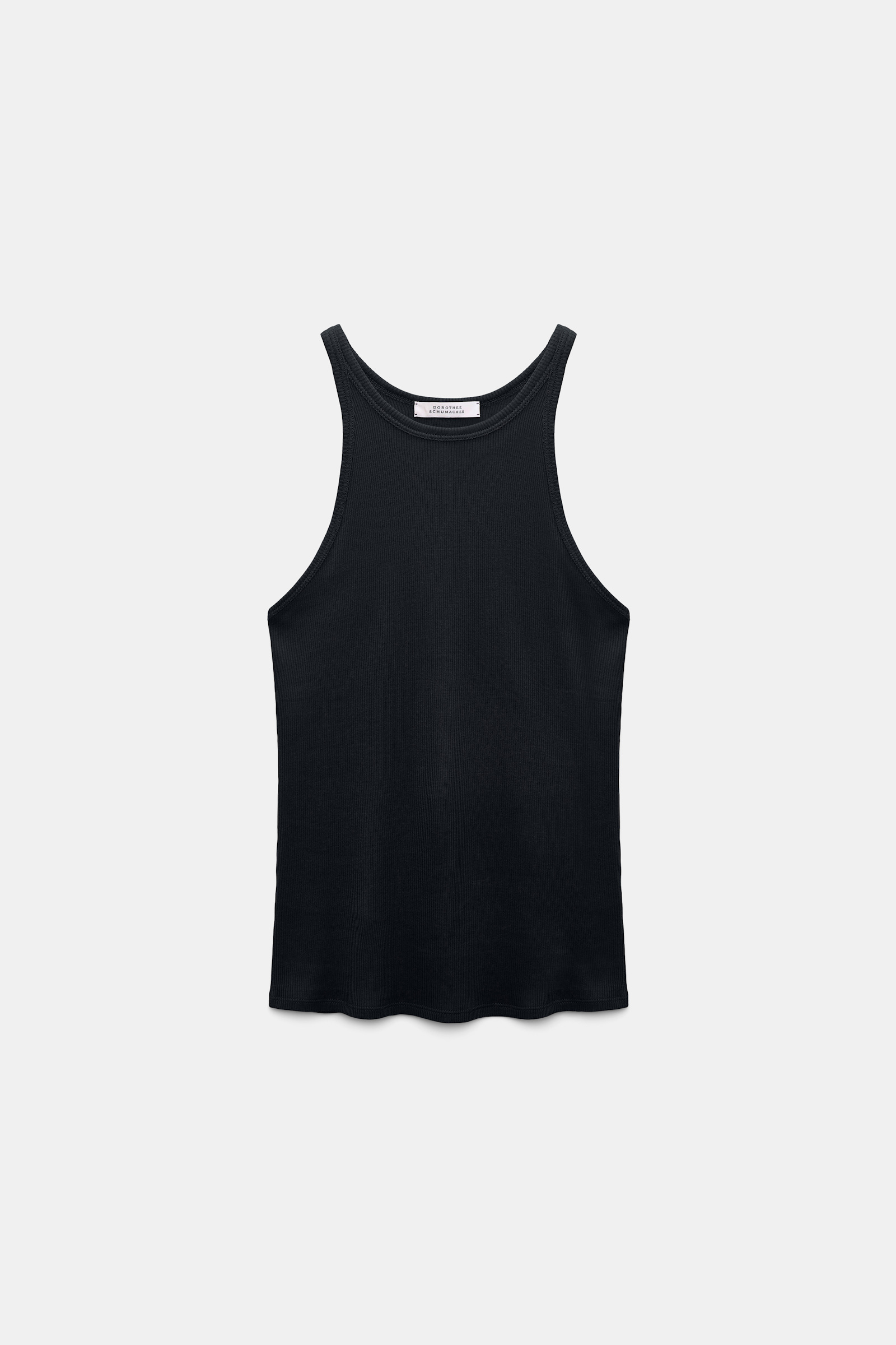 Dorothee Schumacher Rib knit cotton tank top true navy