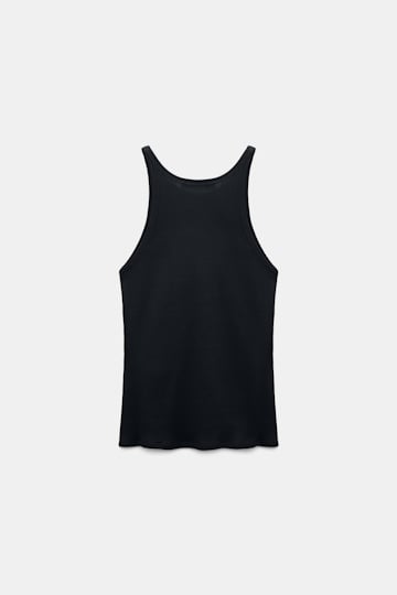Dorothee Schumacher Rib knit cotton tank top true navy