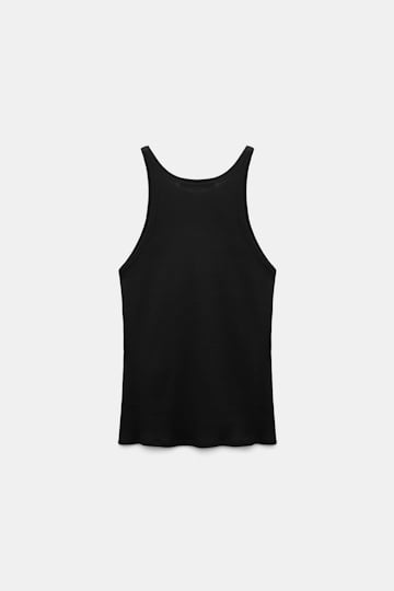 Dorothee Schumacher Rib knit cotton tank top black