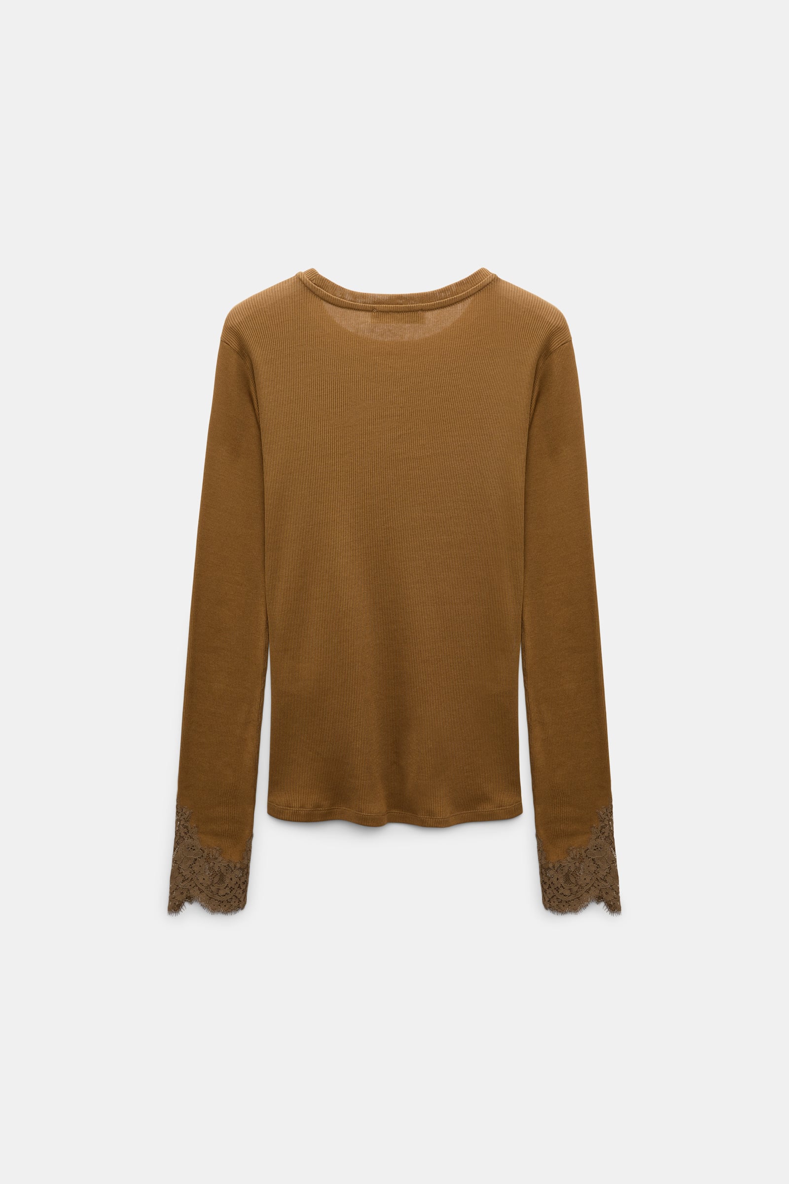 Dorothee Schumacher Long-sleeve top with lace details porcini