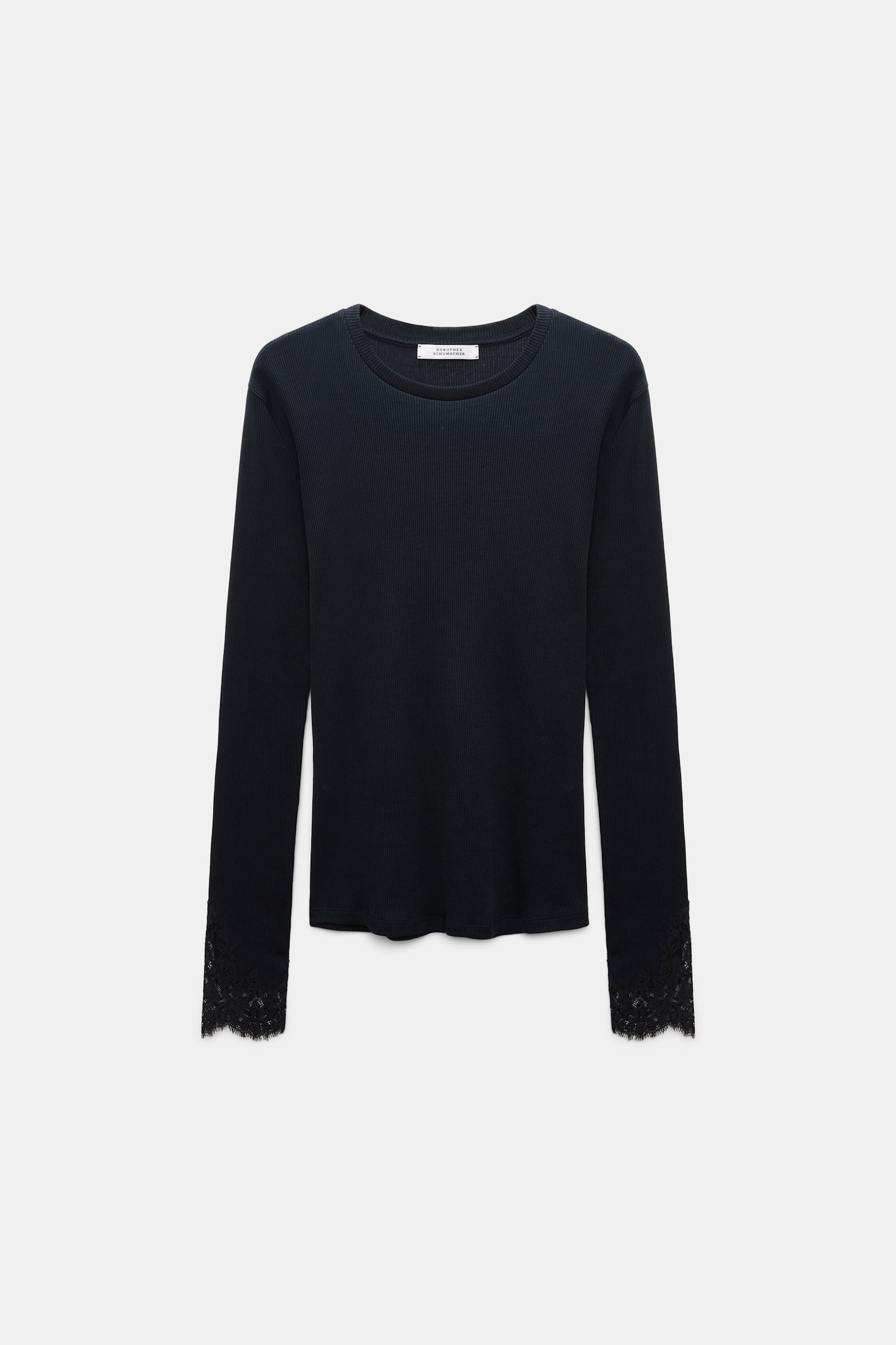Dorothee Schumacher Long-sleeve top with lace details true navy
