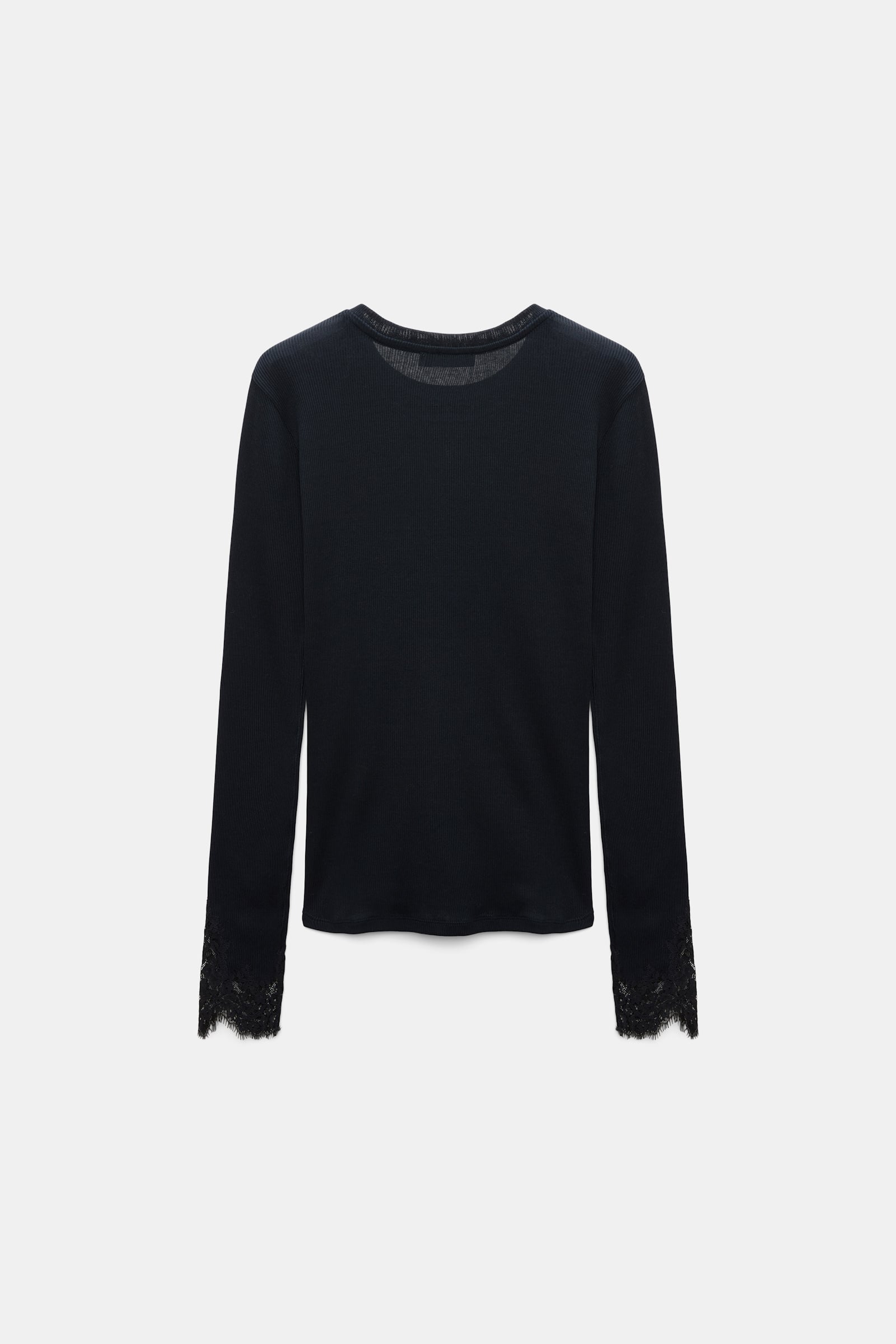 Dorothee Schumacher Long-sleeve top with lace details true navy