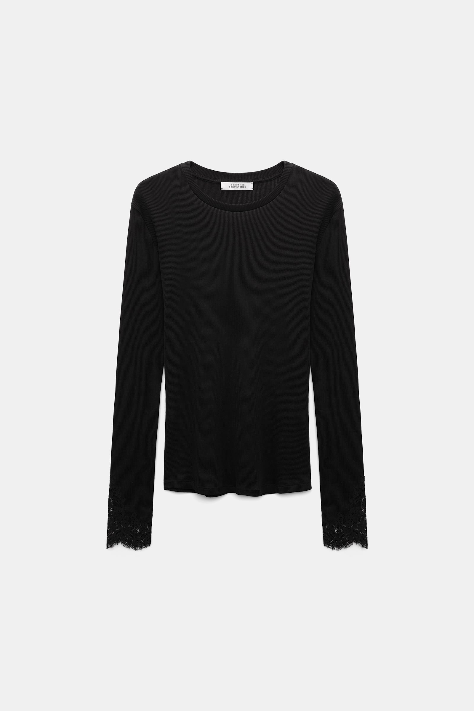 Dorothee Schumacher Long-sleeve top with lace details black