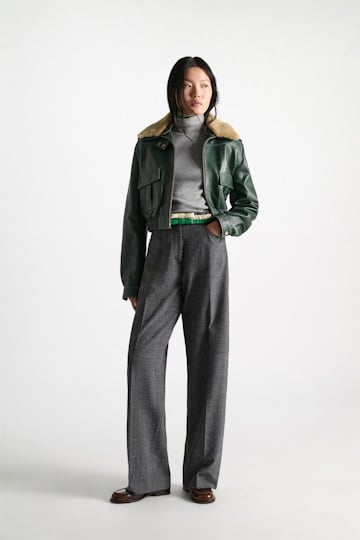 Dorothee Schumacher Rollkragenpullover mit gedoppelten Strickkragen grey mel. patch