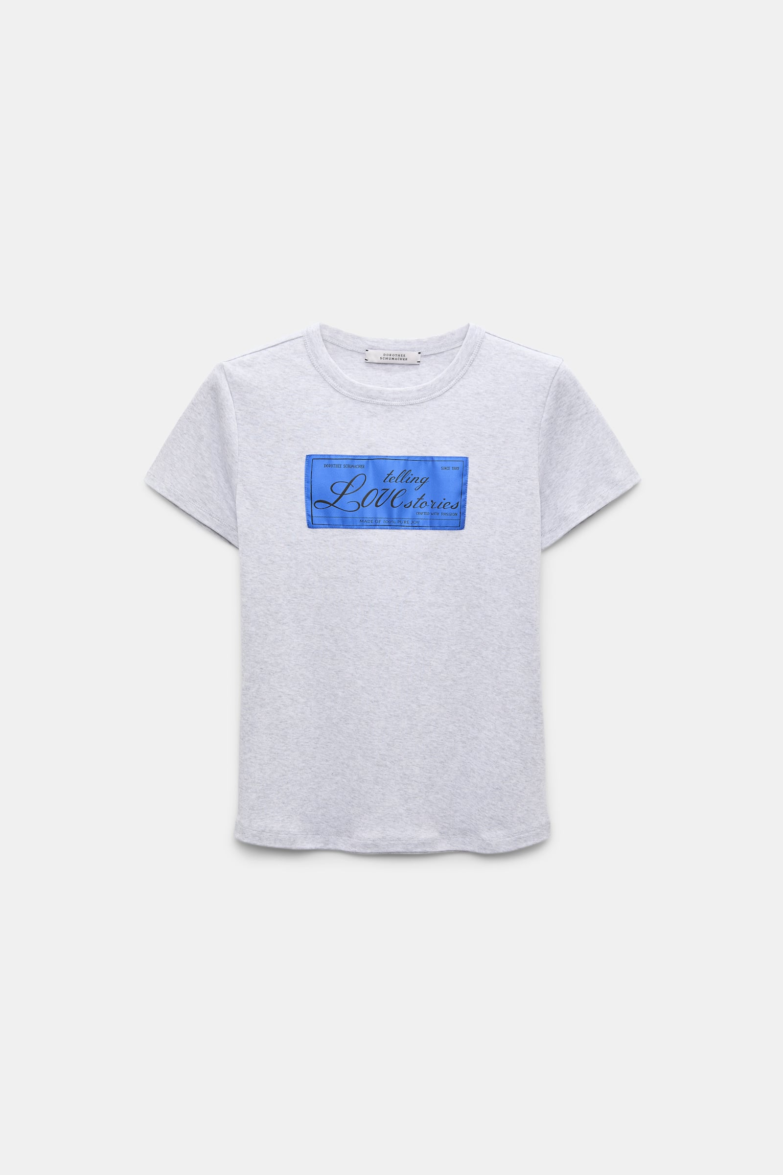Dorothee Schumacher T-Shirt mit LOVE-Label grey mel. + label col.865