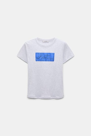 Dorothee Schumacher T-Shirt mit LOVE-Label grey mel. + label col.865