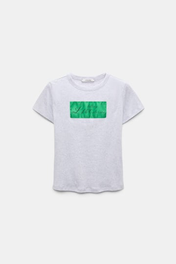 Dorothee Schumacher T-Shirt mit LOVE-Label grey mel. + label col.555
