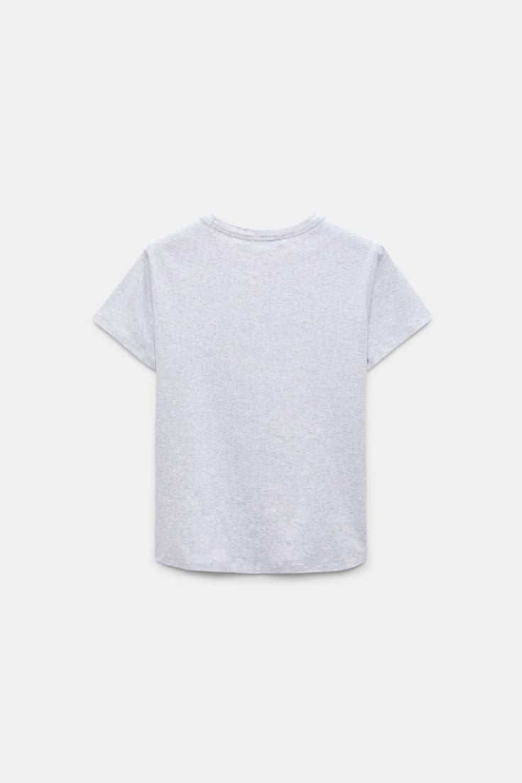 Dorothee Schumacher TELLING LOVE STORIES shrunken T-shirt grey mel. + label col.555